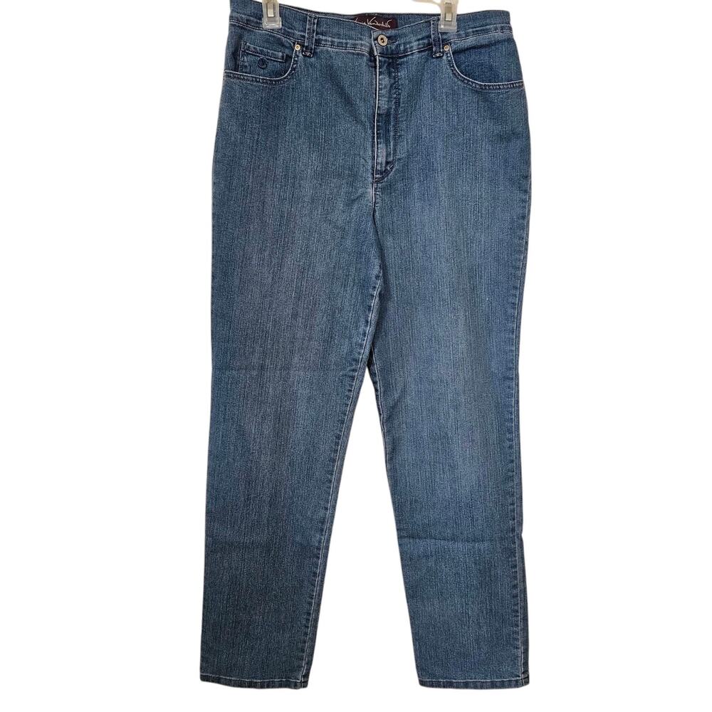 Gloria Vanderbilt Amanda Jeans Size 14 Long Stretchy High Rise Mom Jeans